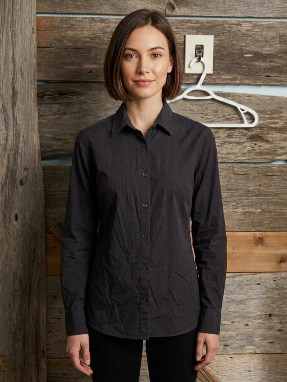 Calvin Klein Size Small Black Button Down Shirt